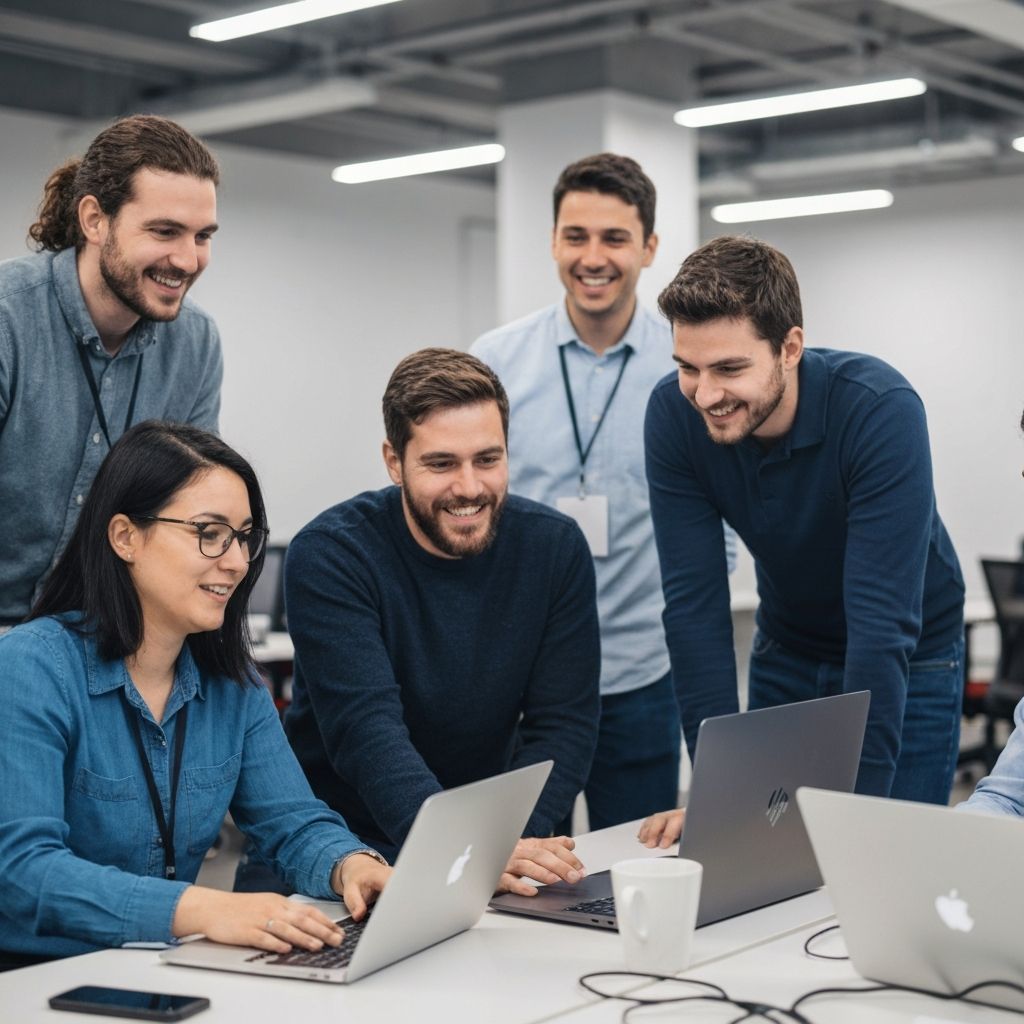 Professional team at work